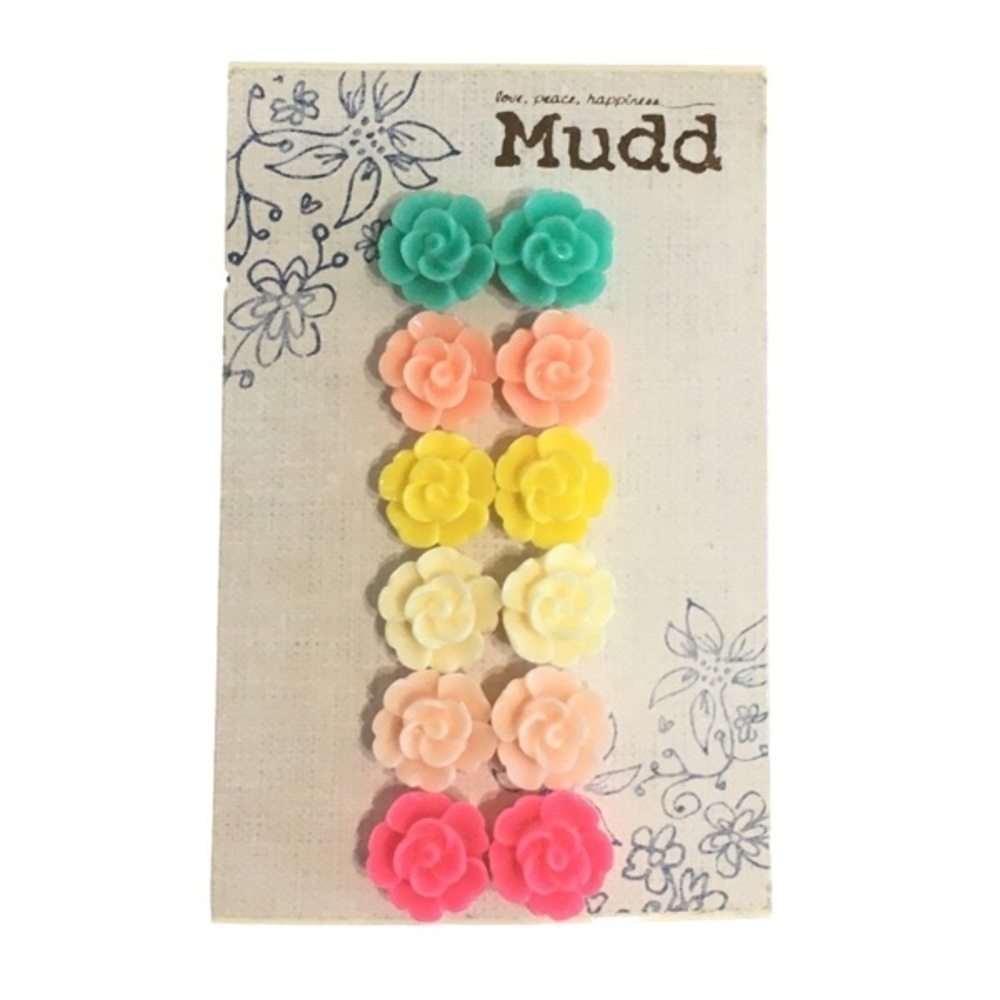 Mudd FLOWER EARRINGS SET OF‎ 6